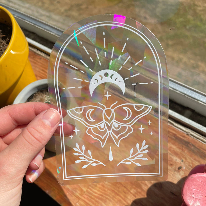 Mystical Moth Suncatcher Rainbow Maker Sticker Sun Catcher