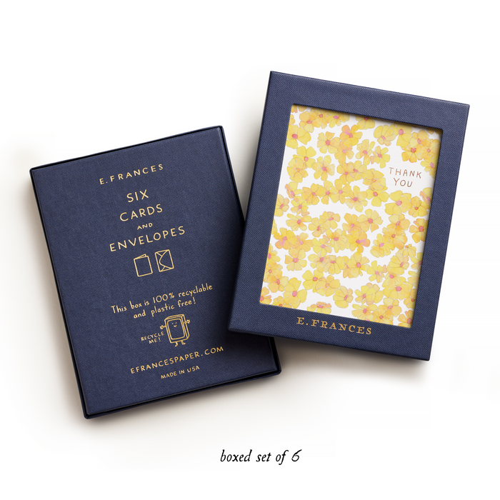Yellow Flowers Thank You Card Set