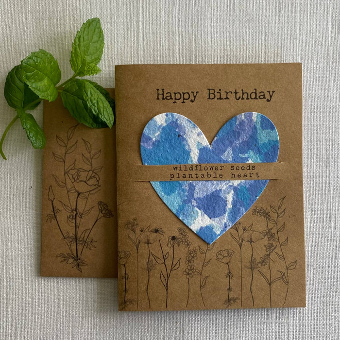 Seed Heart Card ~ Happy Birthday
