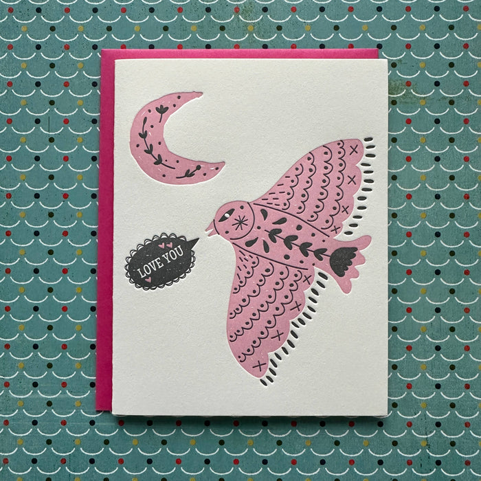 Love Bird - letterpress card