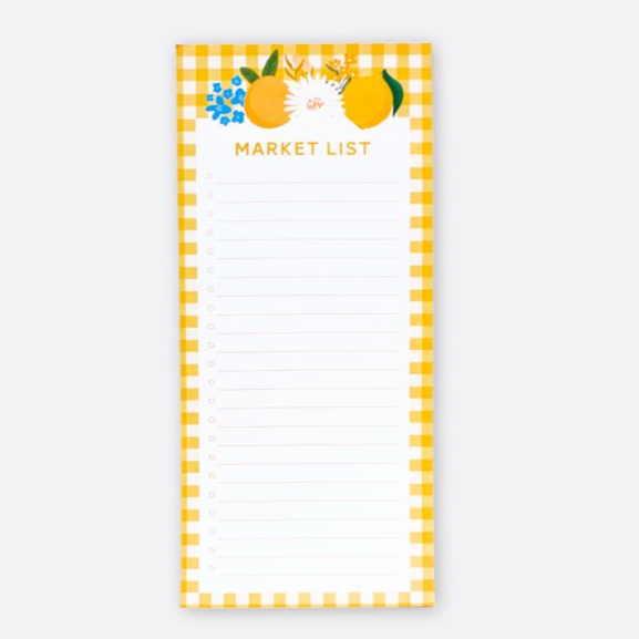 Citrus Farm Fresh Magnetic Market List Pad