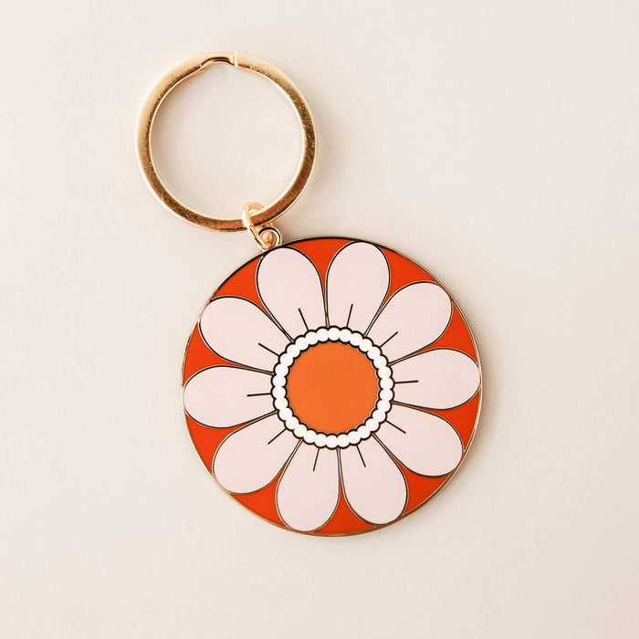 Circle Flower Keychain - Pink