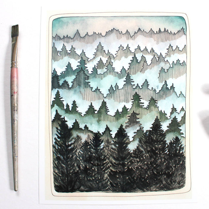 8''x 10" Northwest Forest Art Print