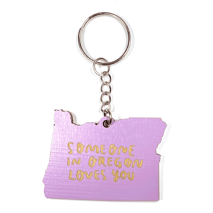 Someone in Oregon Loves You Keychain
