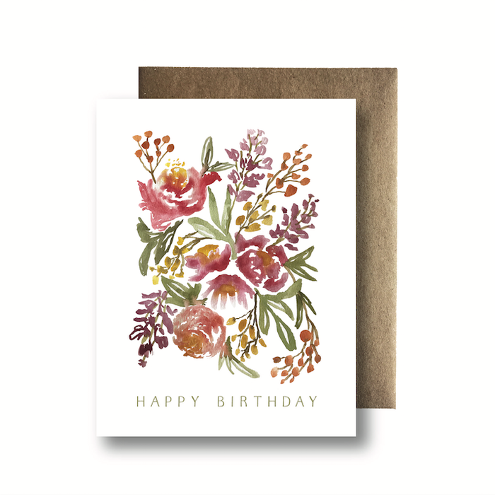 HBD Loose Floral Card