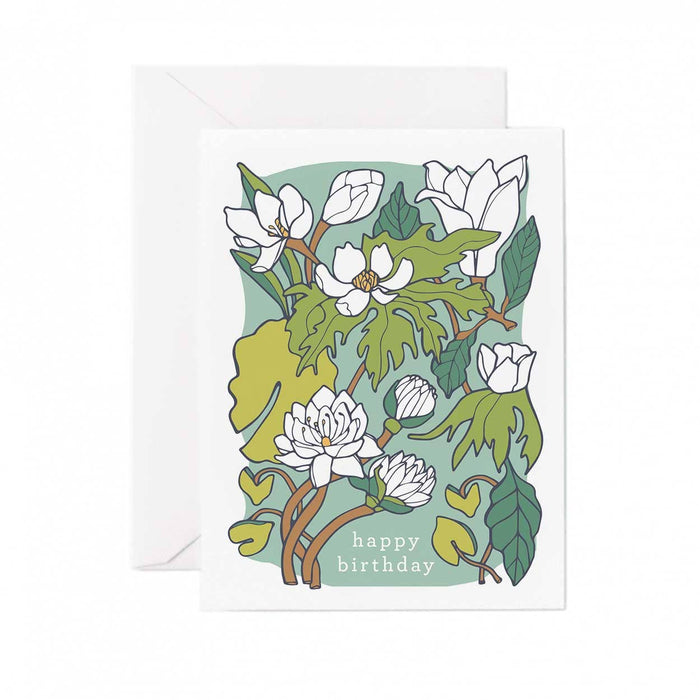 Happy Birthday Card - Water Lily And Lotus