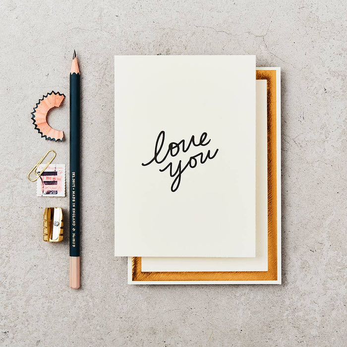Love You  Handwritten Card