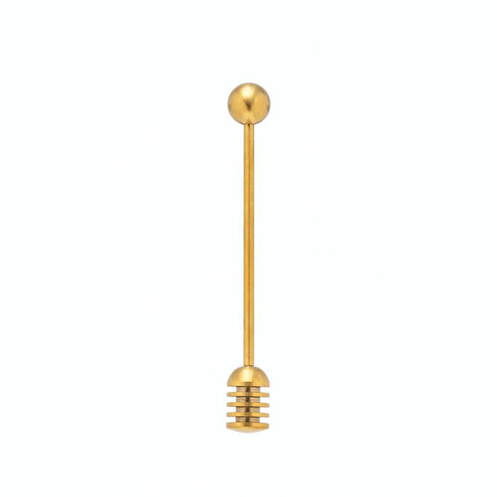 Stainless Steel Honey Dipper - Gold Finish