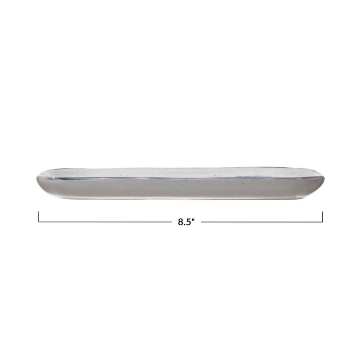 Debossed Pattern Stoneware Plate