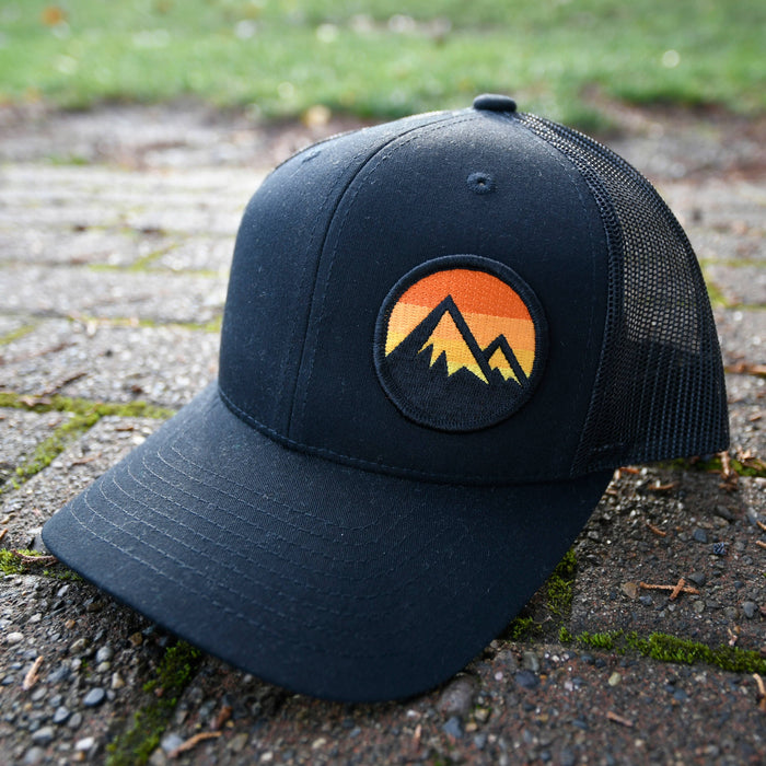 Circle Sunset Patch Curved Bill Hat