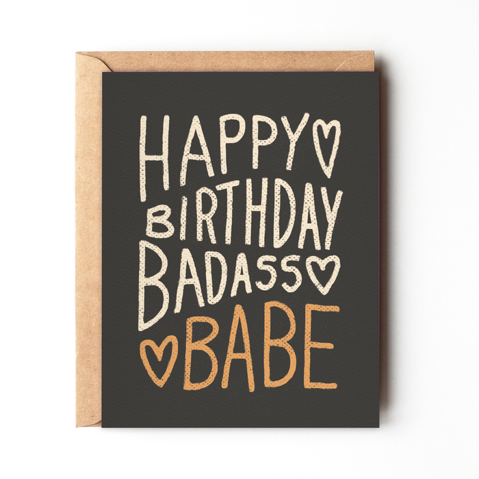 Happy Birthday Badass Babe Card