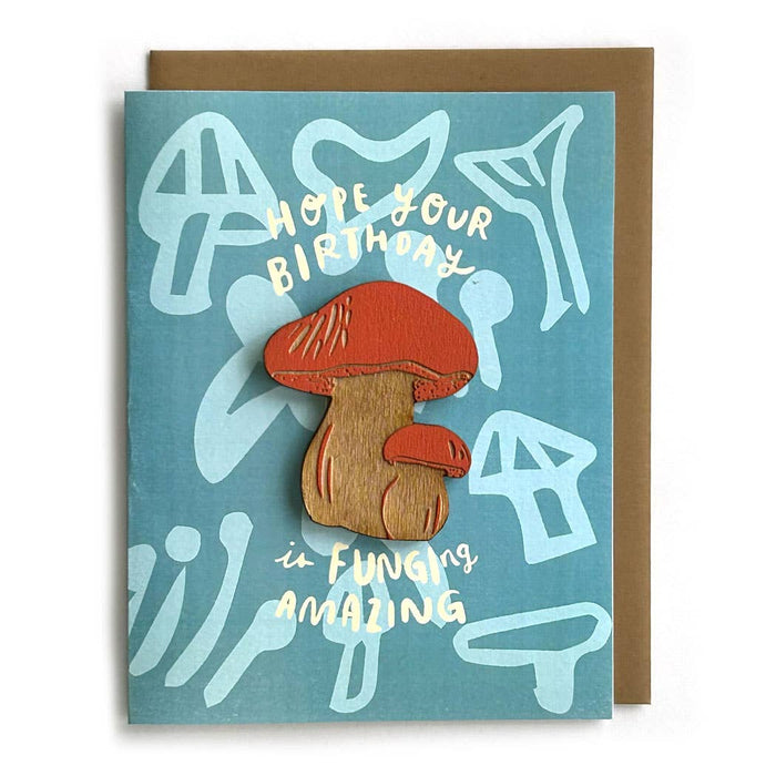 Funging Amazing - Mushroom Magnet w/ Birthday Card