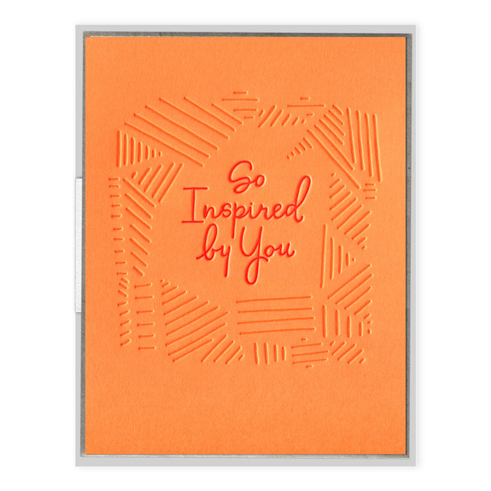 So Inspired - letter pressed greeting card