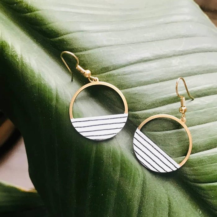 Crescent Hoop Earrings-Assorted Styles