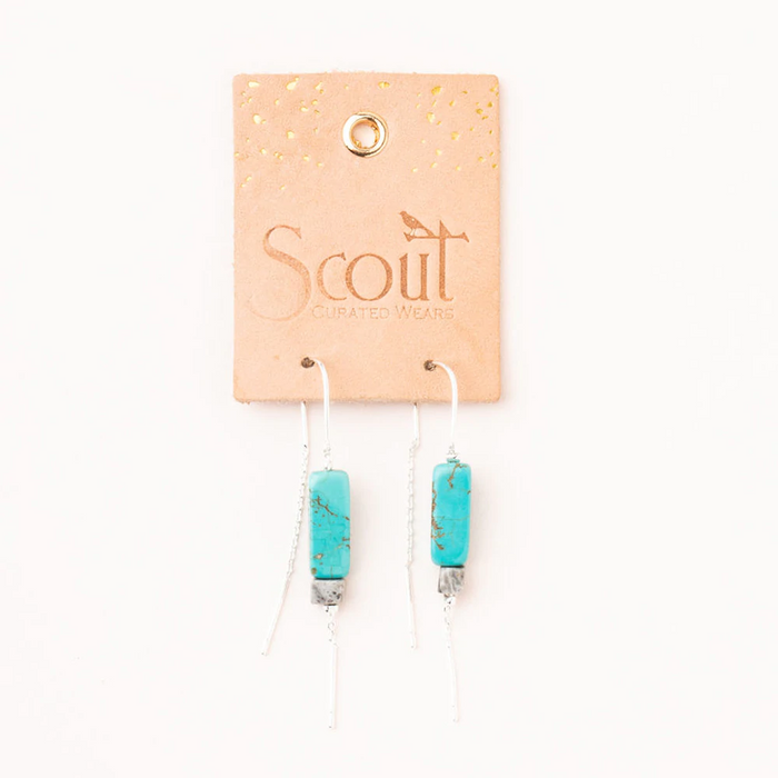 Rectangle Stone Earring