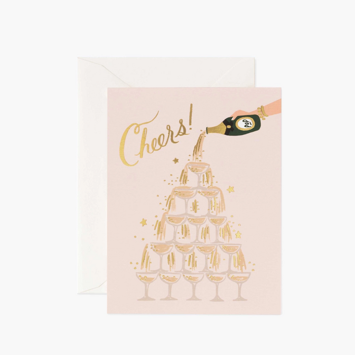 Champagne Towers Cheers Card