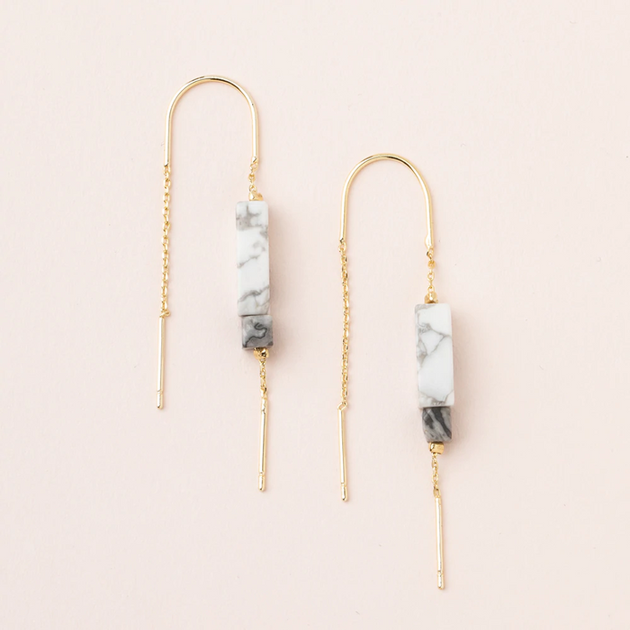 Rectangle Stone Earring