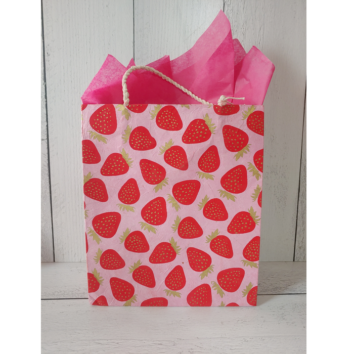 Pink Strawberry Gift Bag