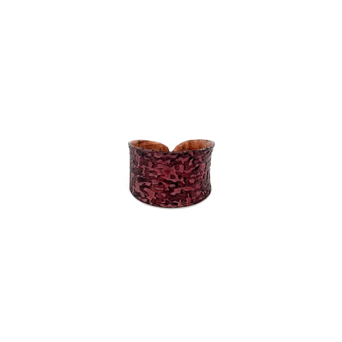 Patina Red Marble Print Ring