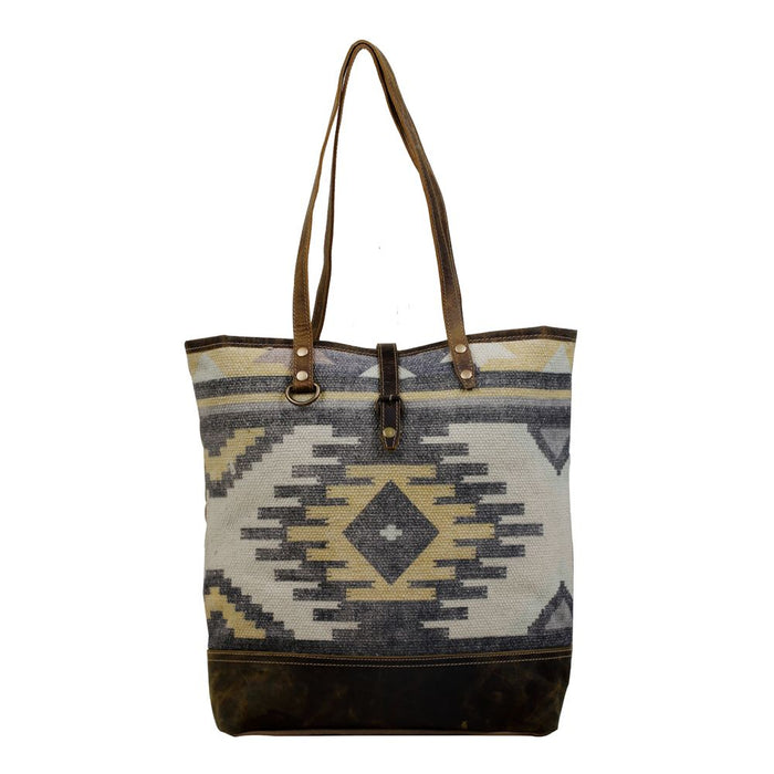 Yellow Patchy Tote Bag