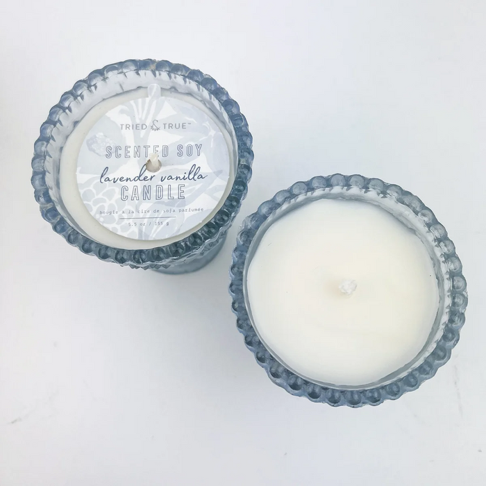 Lavender Vanilla Tried & True Pressed Glass Candle