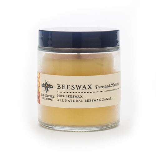 Pure Beeswax Apothecary Glass Candle