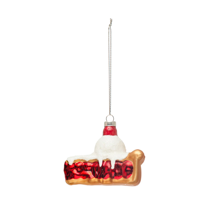 Cherry Pie Glass Ornament
