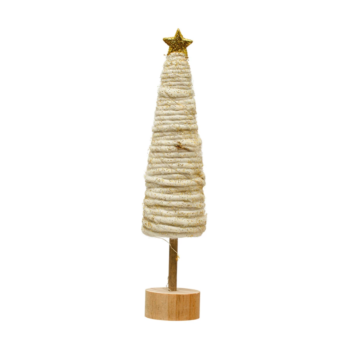Wool Tree w/ Gold Sparkle and Star